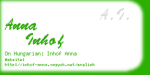 anna inhof business card